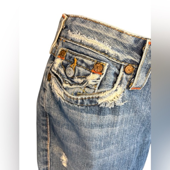 True Religion man Straight Cut Off Short Denim Casual  Summer sz 32 preloved - Picture 5 of 7